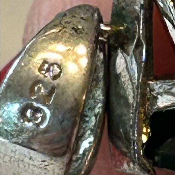 Vintage Helenite Green Silver Pendant - Picture 8 of 16